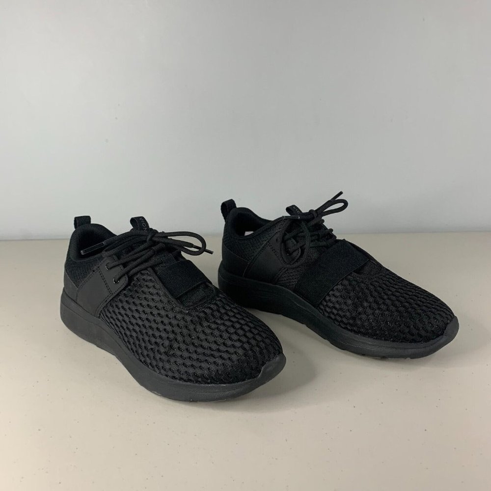 Vionic Women's Coro Sneakers Mesh Woven Black Lace Up Shoes Comfort US 7.5 38.5